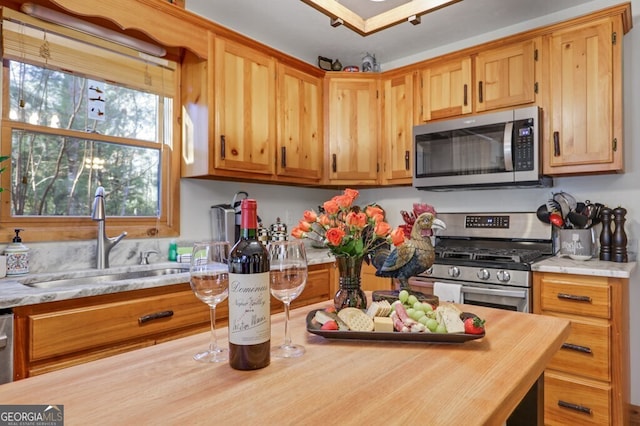 kitchen featuring appliances with stainless steel finishes and a sink