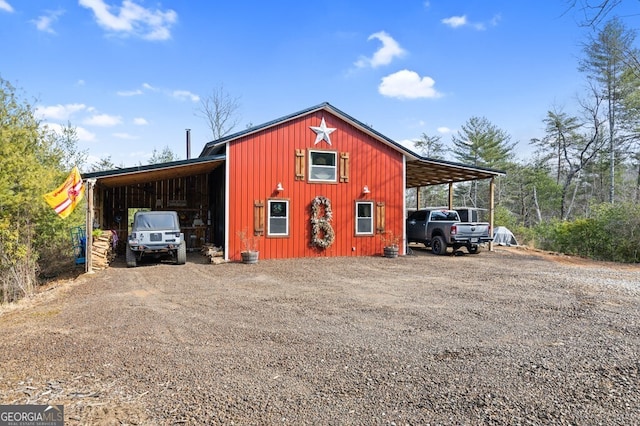 view of outdoor structure with a carport