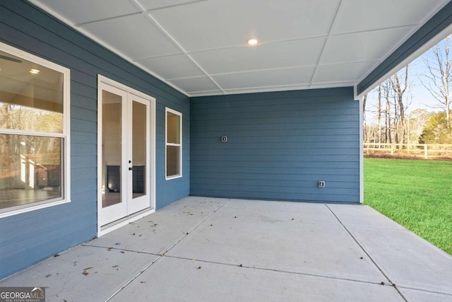 view of patio / terrace with french doors