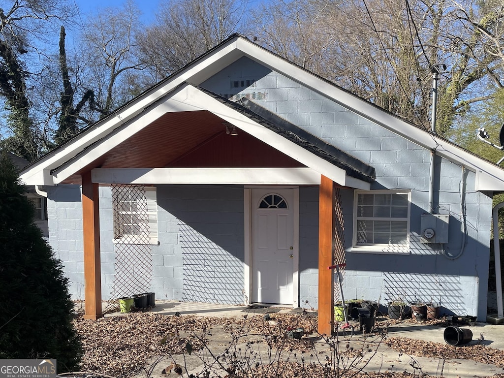 view of bungalow-style home