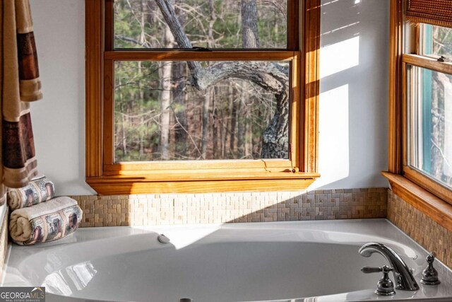 bathroom with vanity, tile patterned flooring, and shower with separate bathtub