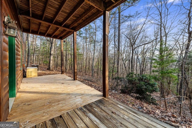 view of wooden deck