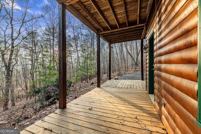 380 Oak Ridge Way, Morganton, GA 30560 - view of wooden terrace