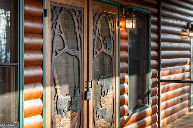 380 Oak Ridge Way, Morganton, GA 30560 - detailed view of rustic walls