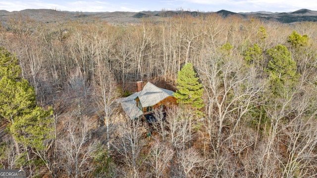 bird's eye view featuring a mountain view