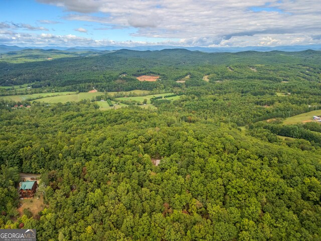 380 Oak Ridge Way, Morganton, GA 30560 - drone / aerial view of a heavily wooded area and a mountain backdrop