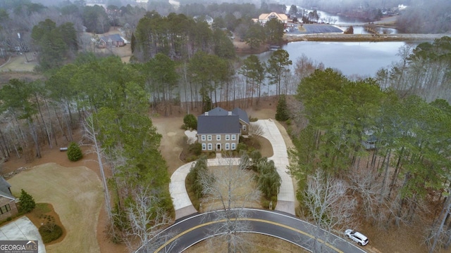256 Allie Dr, Mcdonough, GA 30252 - bird's eye view featuring a water view