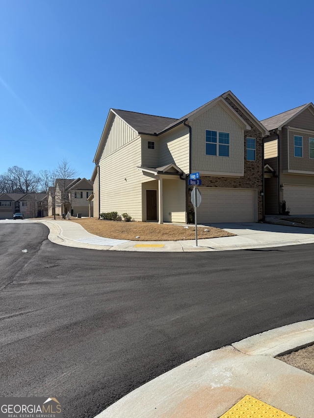 view of road with a residential view