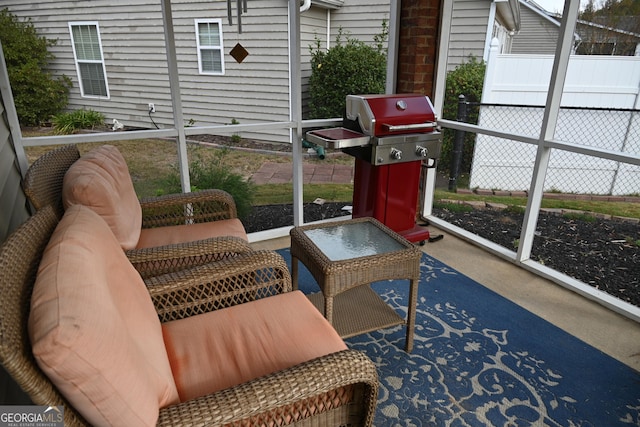view of sunroom / solarium
