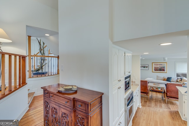 hall featuring light hardwood / wood-style floors