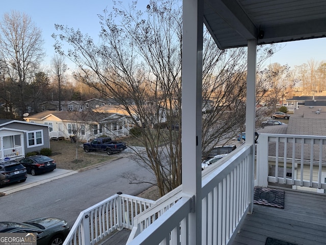 balcony with a residential view