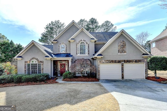 view of front of home featuring a garage