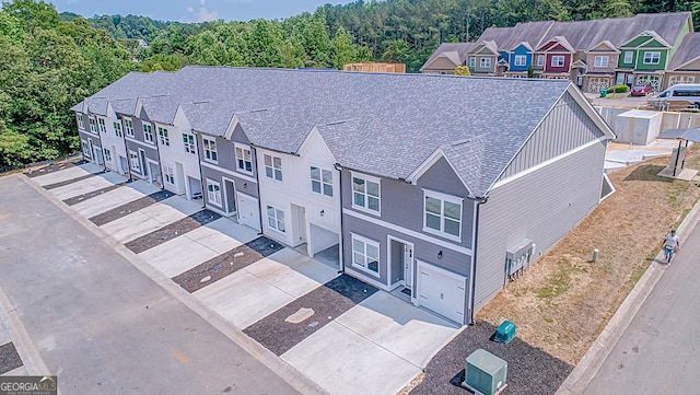 bird's eye view with a residential view