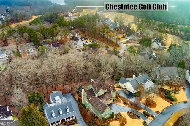 bird's eye view featuring a residential view
