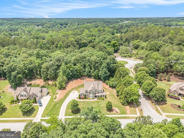 aerial view of a forest