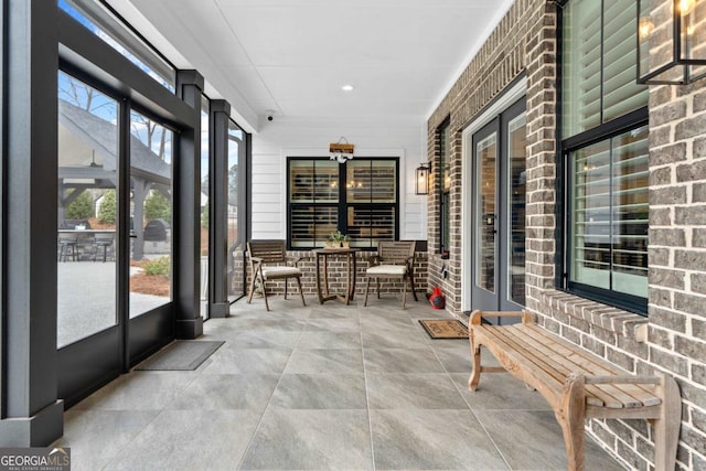 view of sunroom