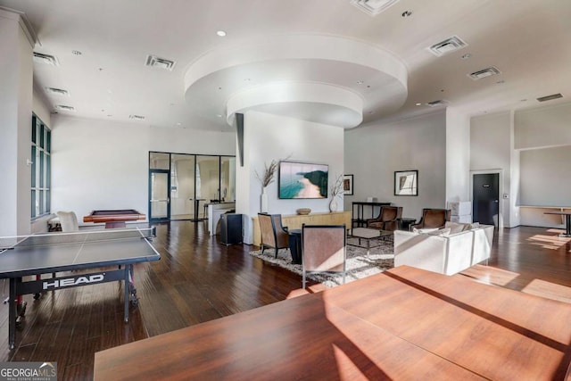 3040 Peachtree Rd NW Unit 613, Atlanta, GA 30305 - recreation room with wood finished floors and french doors