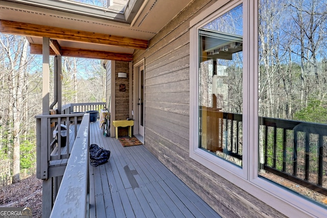 view of wooden deck