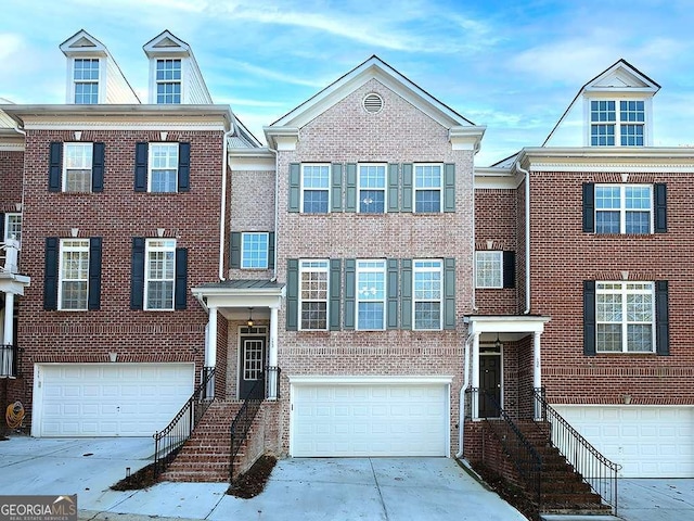 view of property featuring a garage