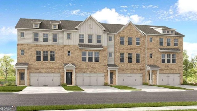 view of front of house featuring a garage