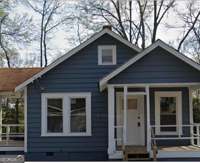 view of bungalow-style home