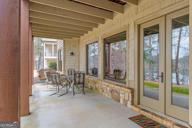 view of patio with french doors