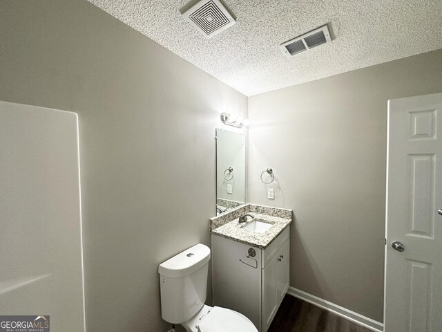 1202 Grove Trail Pass, Douglasville, GA 30134 - bathroom featuring vanity, wood finished floors, and a textured ceiling