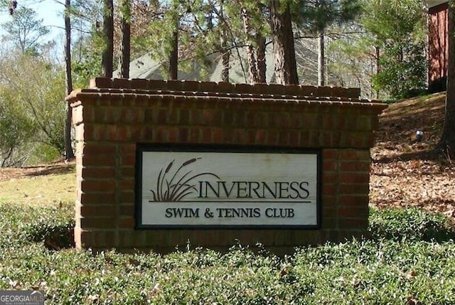 view of community sign