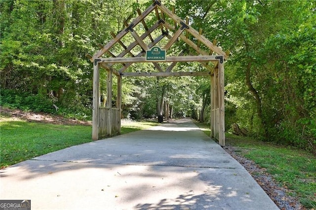 view of community with driveway