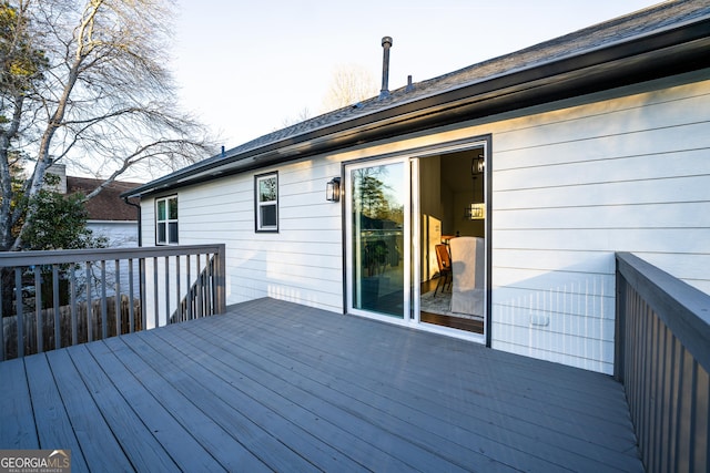 view of wooden deck