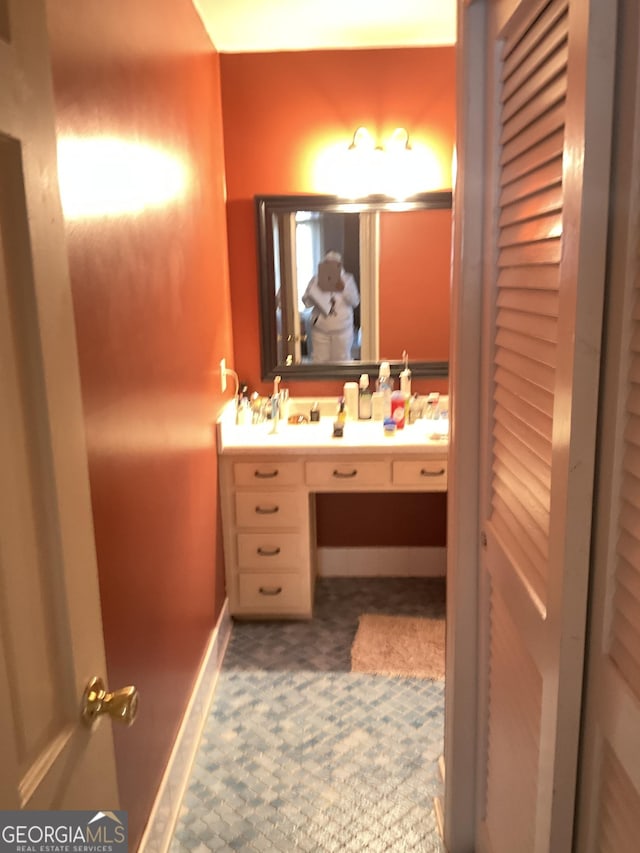 bathroom featuring vanity