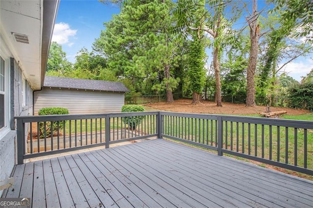 wooden deck with fence