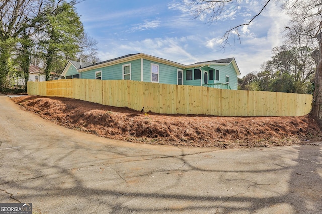 view of front of home