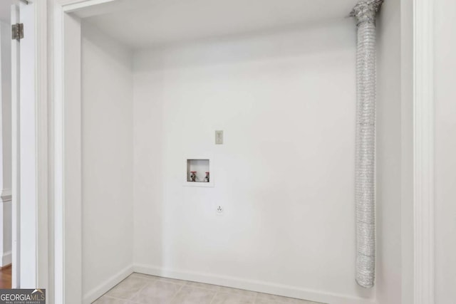 laundry room featuring hookup for a washing machine and hookup for an electric dryer