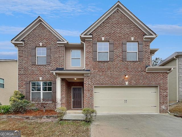 view of front of home featuring a garage