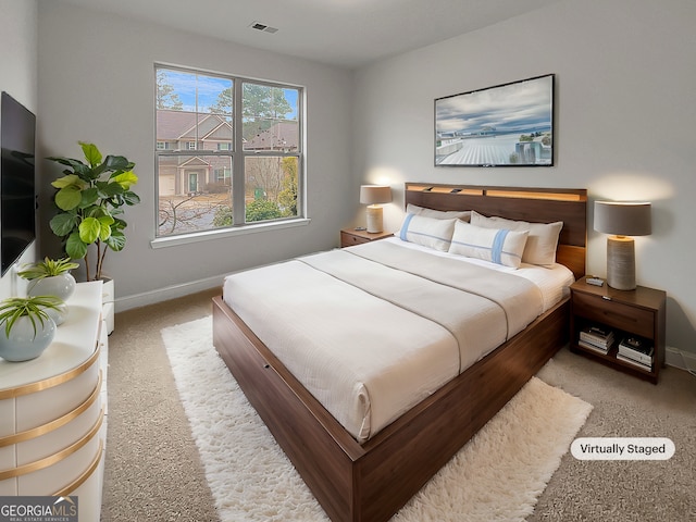 view of carpeted bedroom