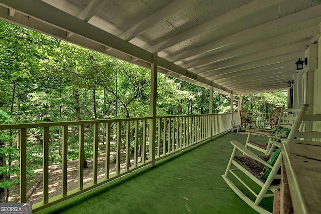 view of patio / terrace featuring covered porch