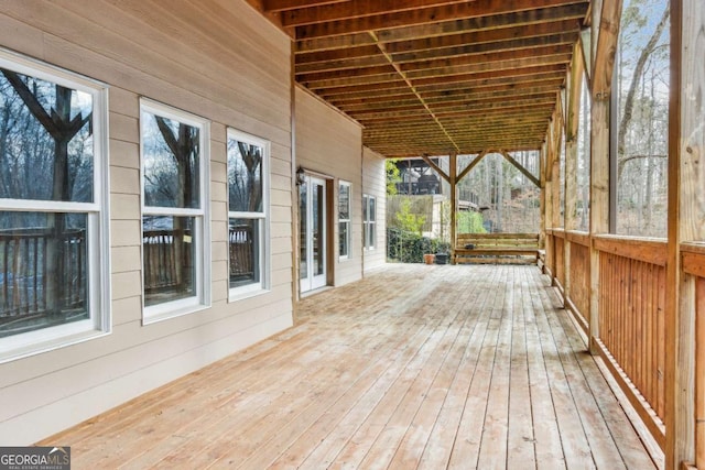 view of wooden terrace