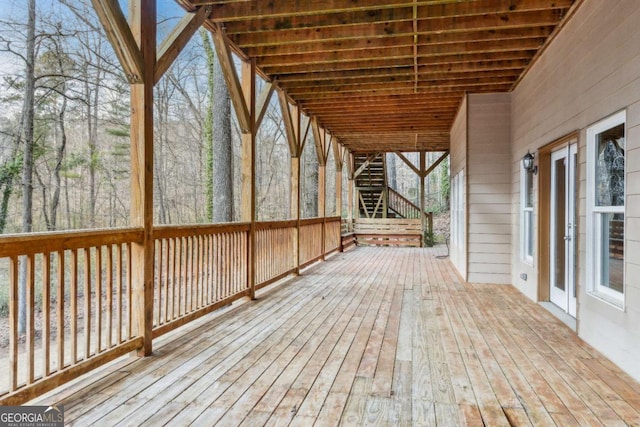 view of wooden terrace