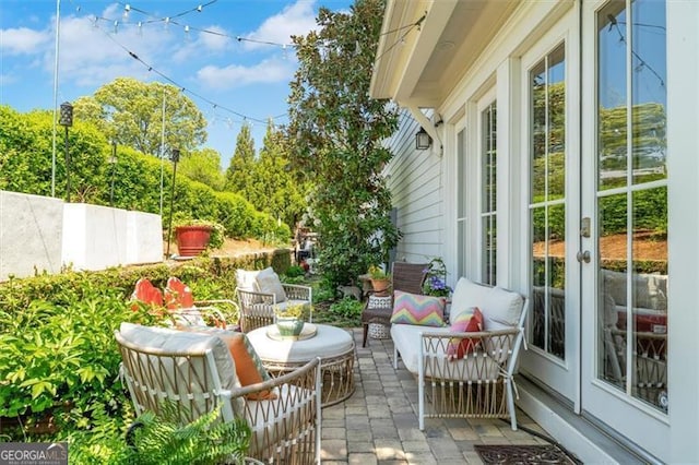 122 Brighton Blvd, Woodstock, GA 30188 - view of patio / terrace featuring french doors