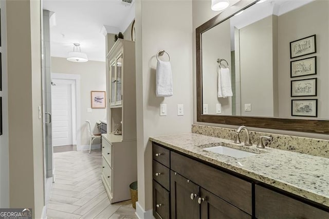 122 Brighton Blvd, Woodstock, GA 30188 - bathroom with baseboards and vanity