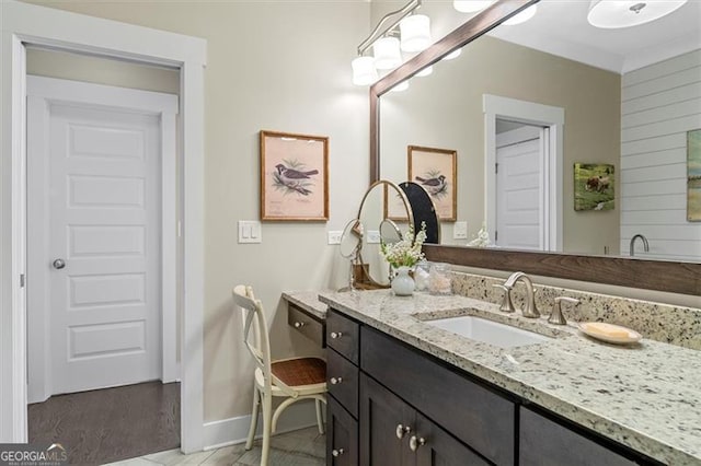 122 Brighton Blvd, Woodstock, GA 30188 - bathroom with baseboards and vanity