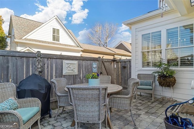 122 Brighton Blvd, Woodstock, GA 30188 - view of patio with a fenced backyard and area for grilling