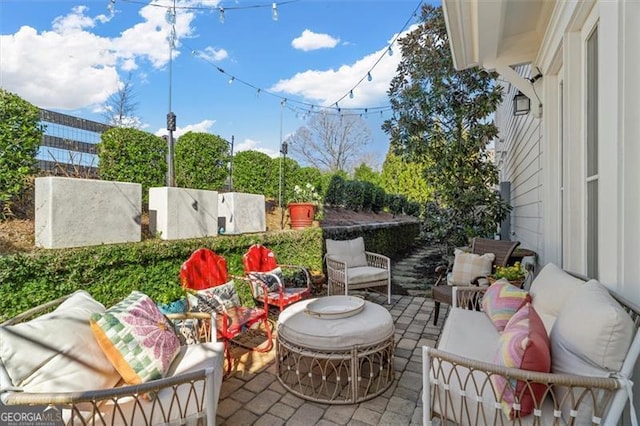 122 Brighton Blvd, Woodstock, GA 30188 - view of patio / terrace featuring an outdoor hangout area