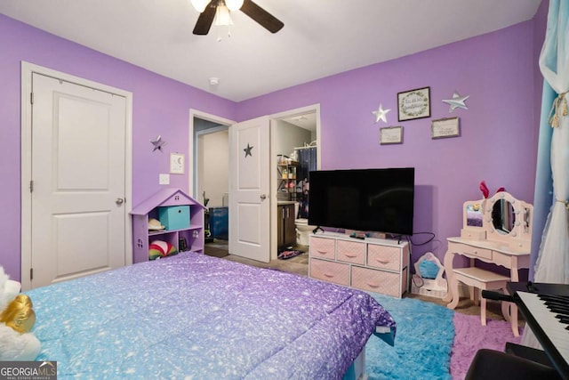 bedroom with ceiling fan