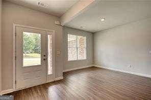 entryway featuring dark hardwood / wood-style flooring