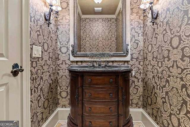 bathroom with vanity