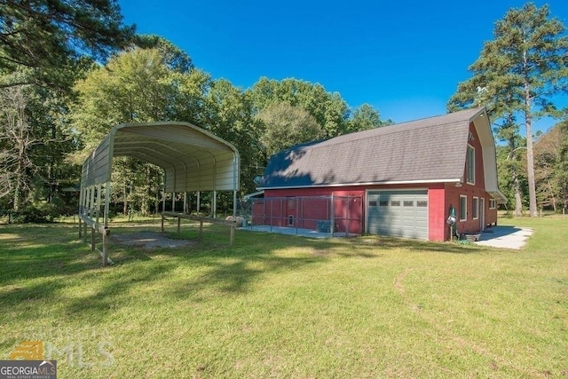 view of horse barn