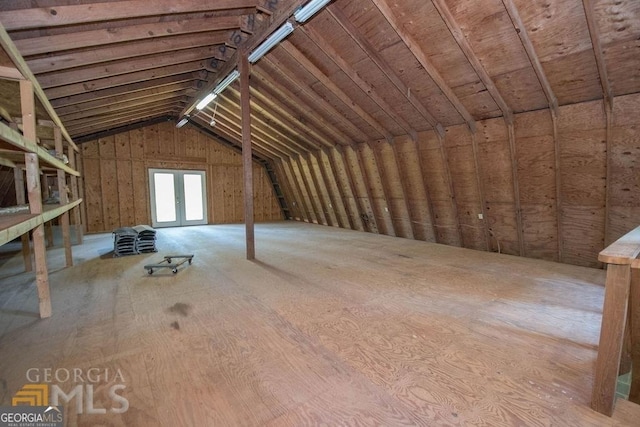 view of attic