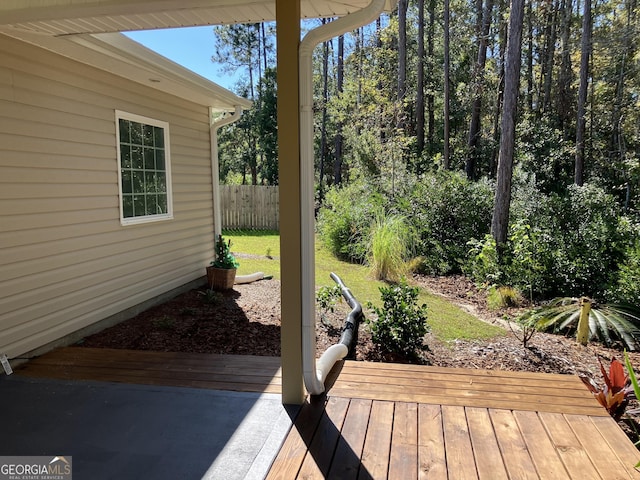 view of wooden deck